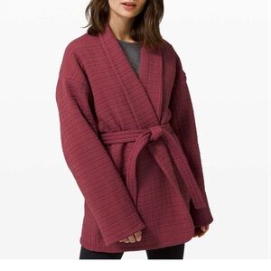 Lululemon Serene Travels Wrap Cardigan Size 4 Oversized Chianti Red